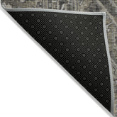 8' X 10' Taupe and Dark Taupe Oriental Washable Non Skid Indoor Outdoor Area Rug